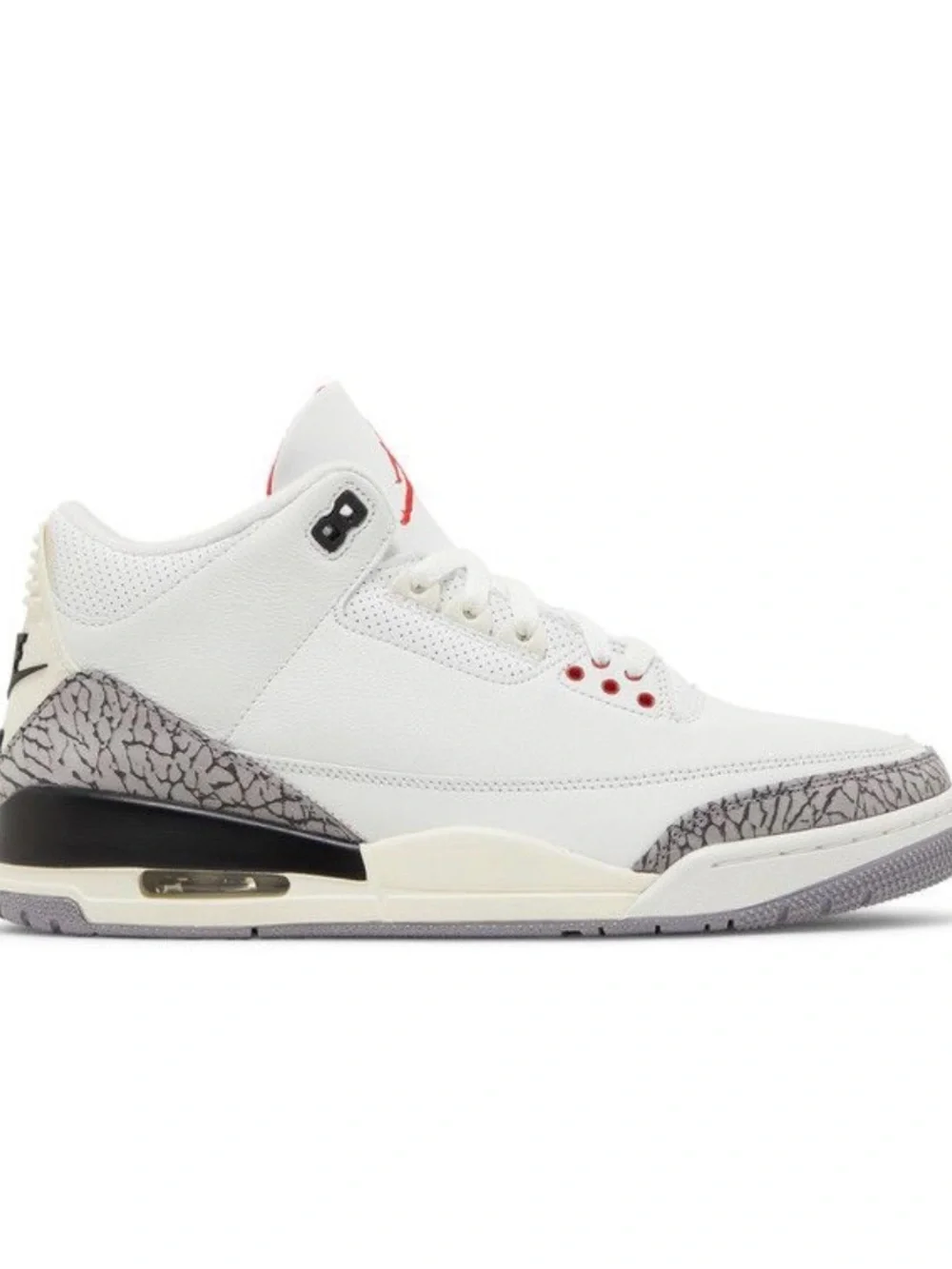 Jordan Men’s Sneakers in White with Red and Gray Accents